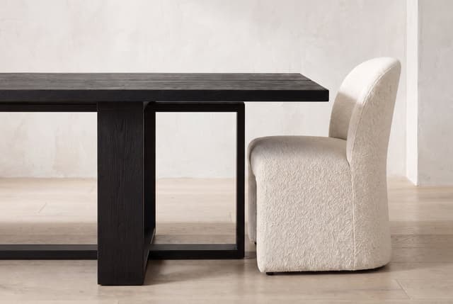 Black Oak dining table — the Tesseract v2.0 Dining Table