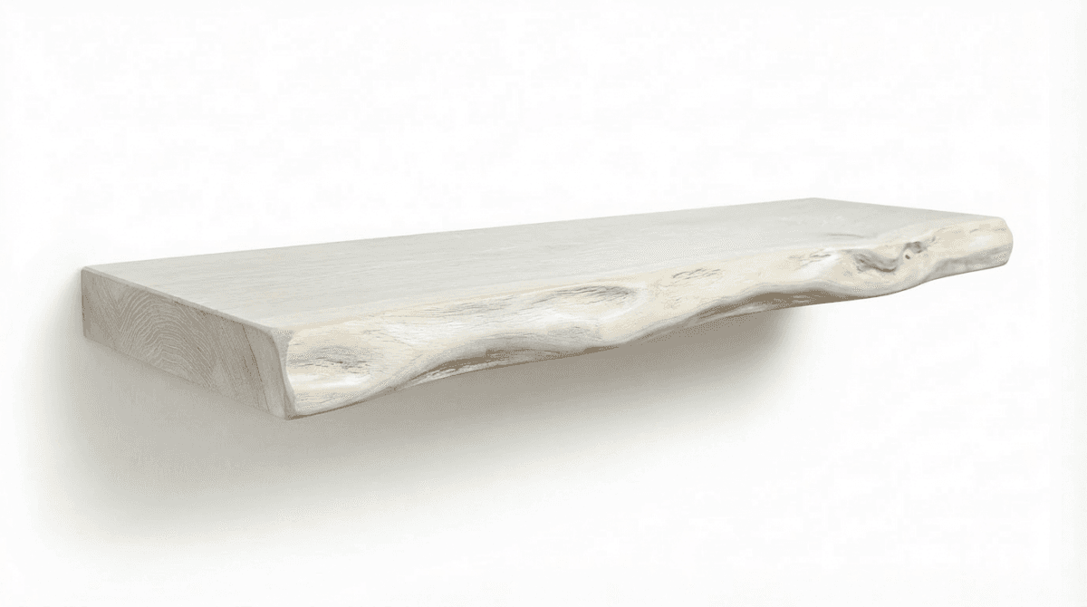 Arctic Oak Live Edge Floating Shelves
