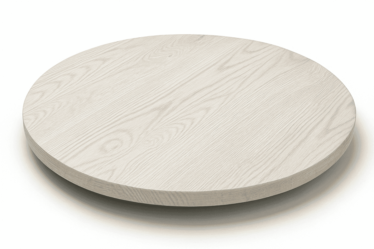 Arctic Oak Round Face Grain Wood Tabletops