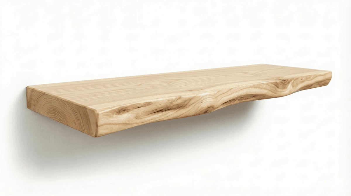 Ash Live Edge Floating Shelves