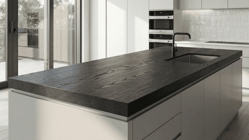 Black Oak Face Grain Wood Countertops