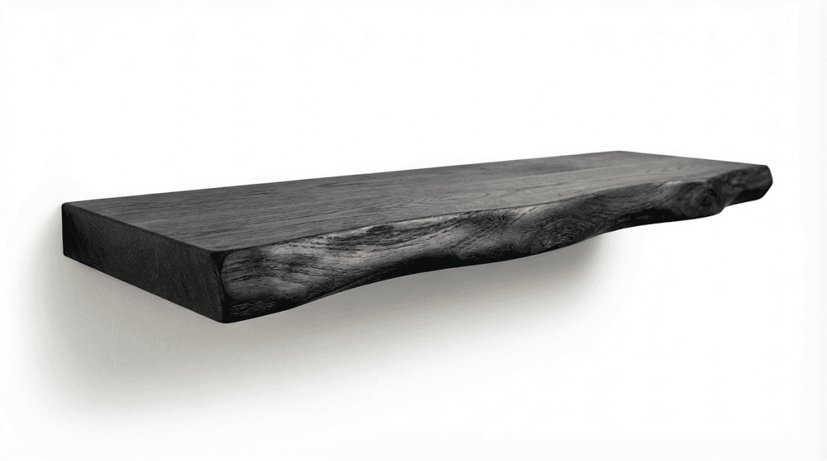 Black Oak Live Edge Floating Shelves