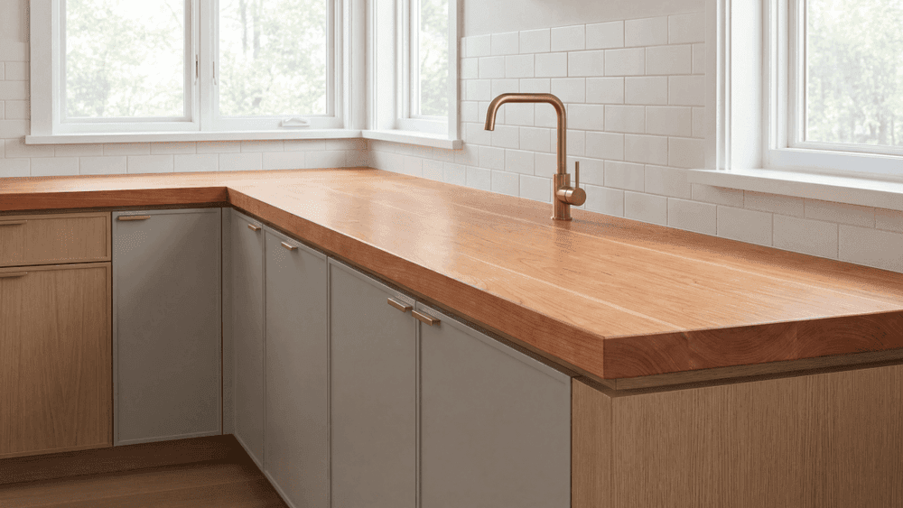 Cherry Face Grain Wood Countertops