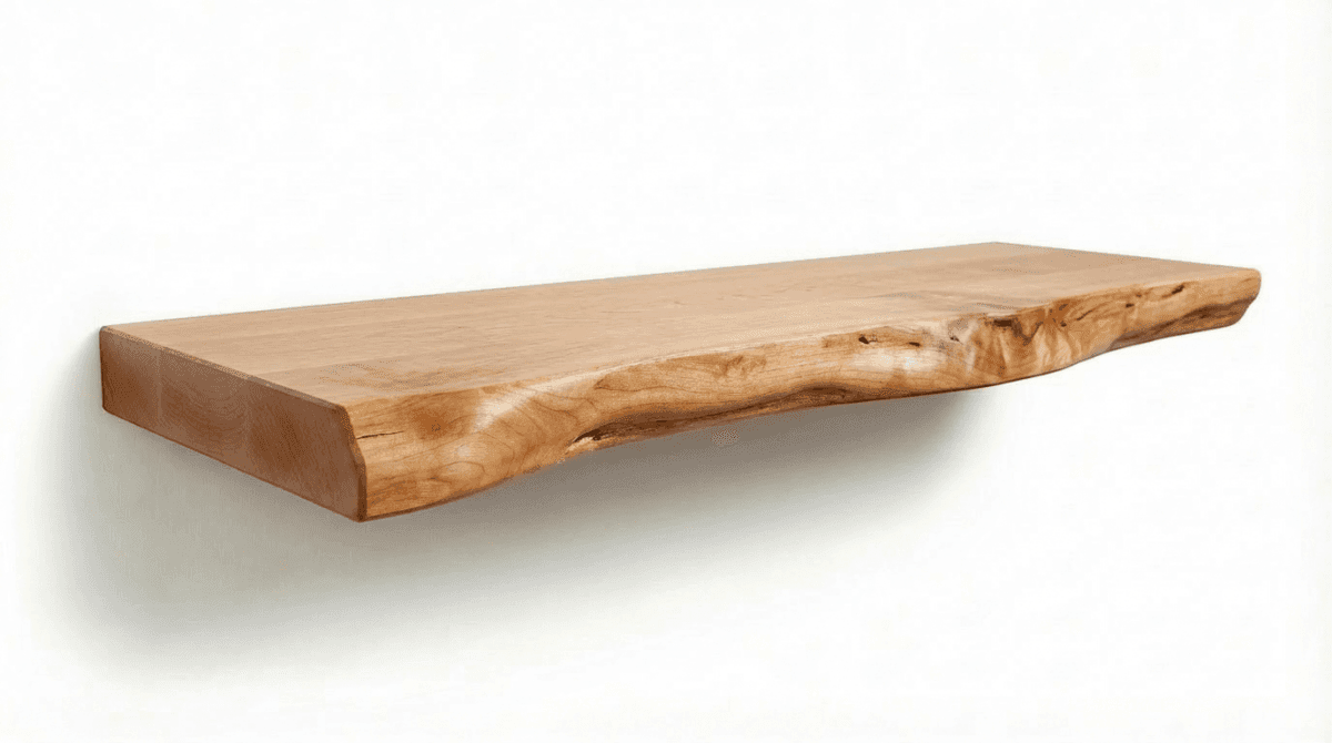 Cherry Live Edge Floating Shelves