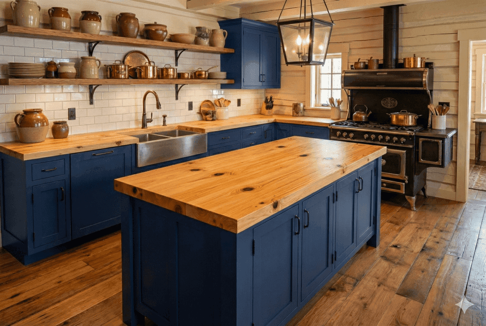 Knotty Alder Face Grain Wood Countertops
