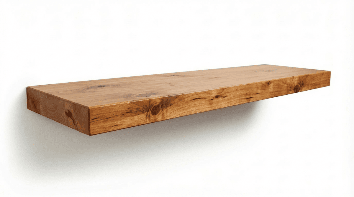 Knotty Alder Wood Floating Shelves