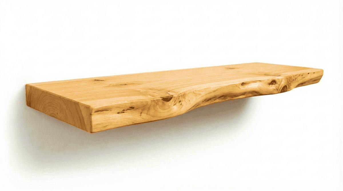 Knotty Alder Live Edge Floating Shelves