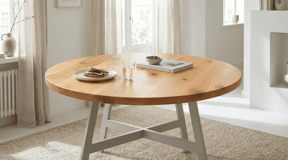 Knotty Alder Round Face Grain Wood Tabletops