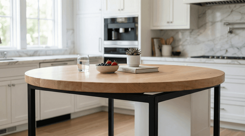 Maple Round Face Grain Wood Tabletops