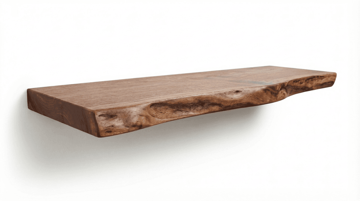 Walnut Live Edge Floating Shelves