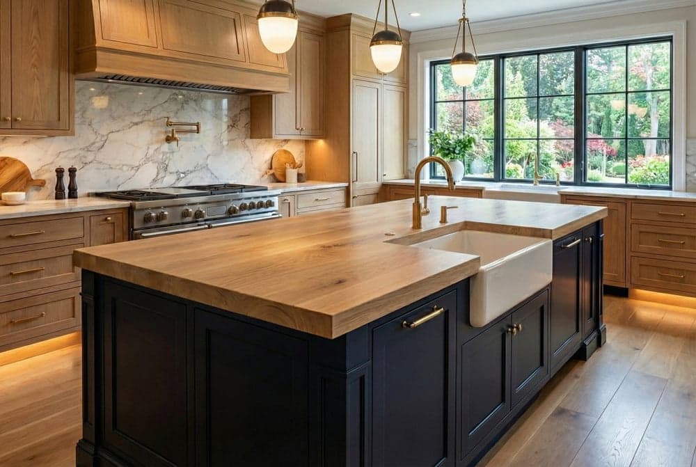White Oak Face Grain Wood Countertops
