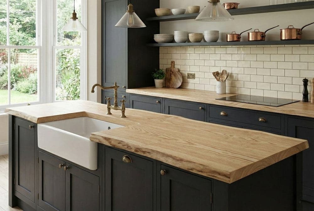 White Oak Live Edge Countertops