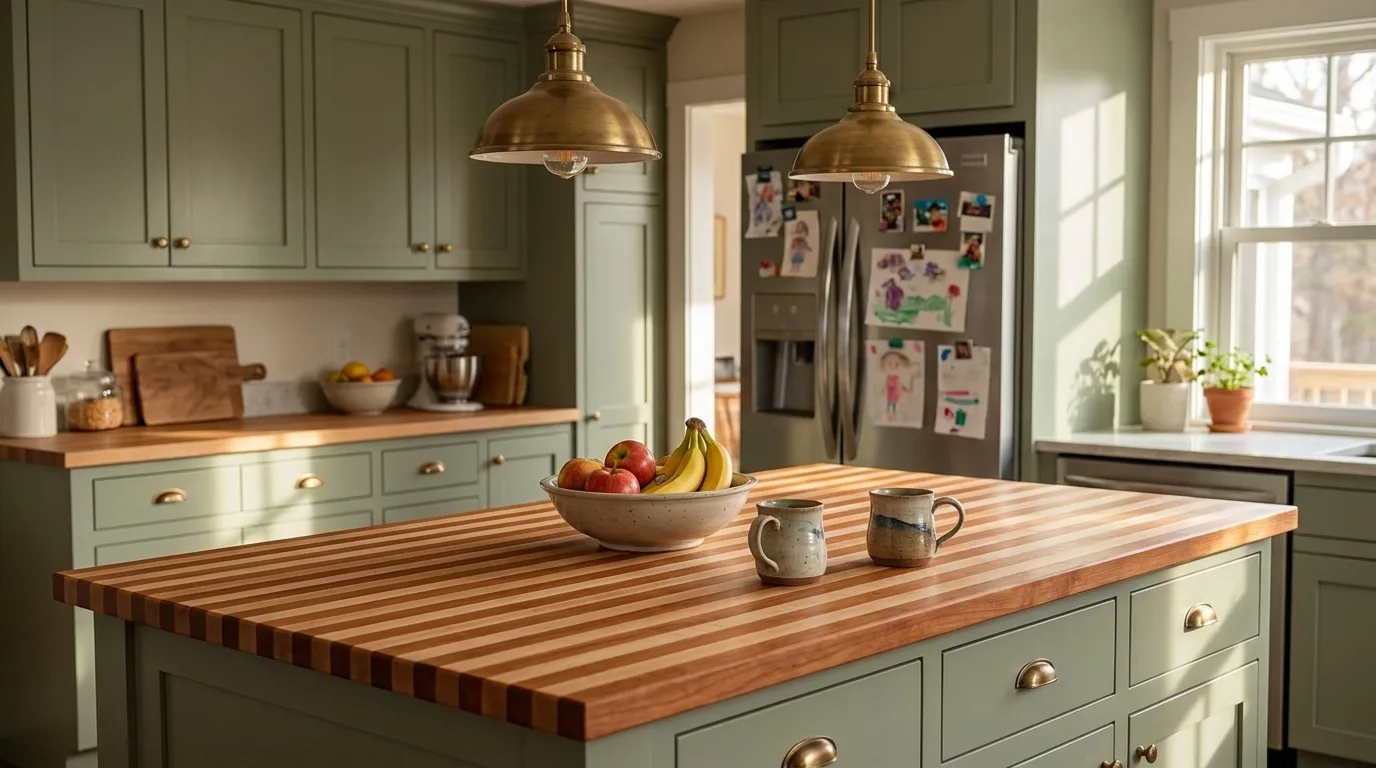 Cherry + Maple Edge Grain Countertops