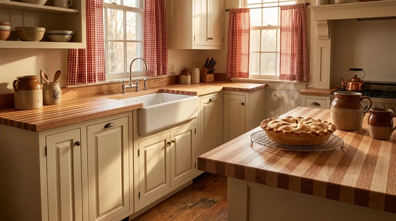Maple + Red Oak Edge Grain Countertops