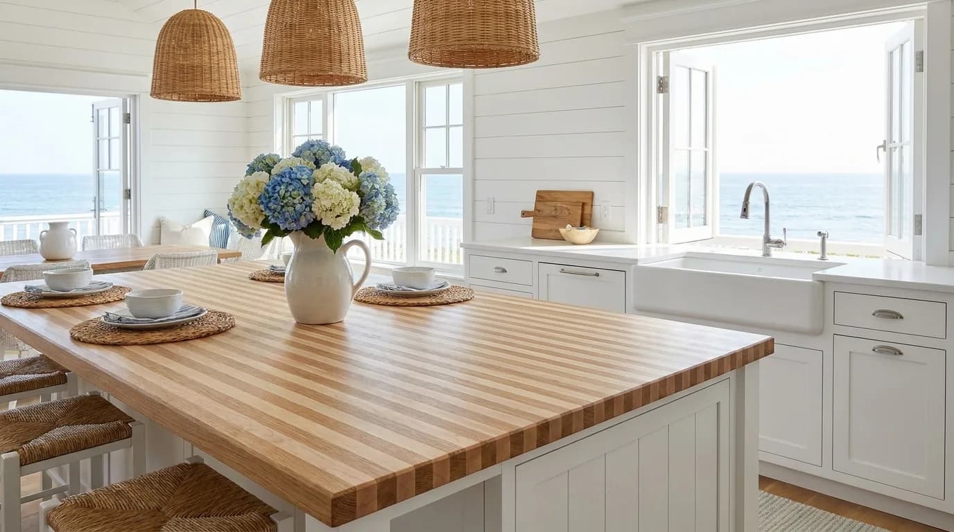 Maple + White Oak Edge Grain Countertops