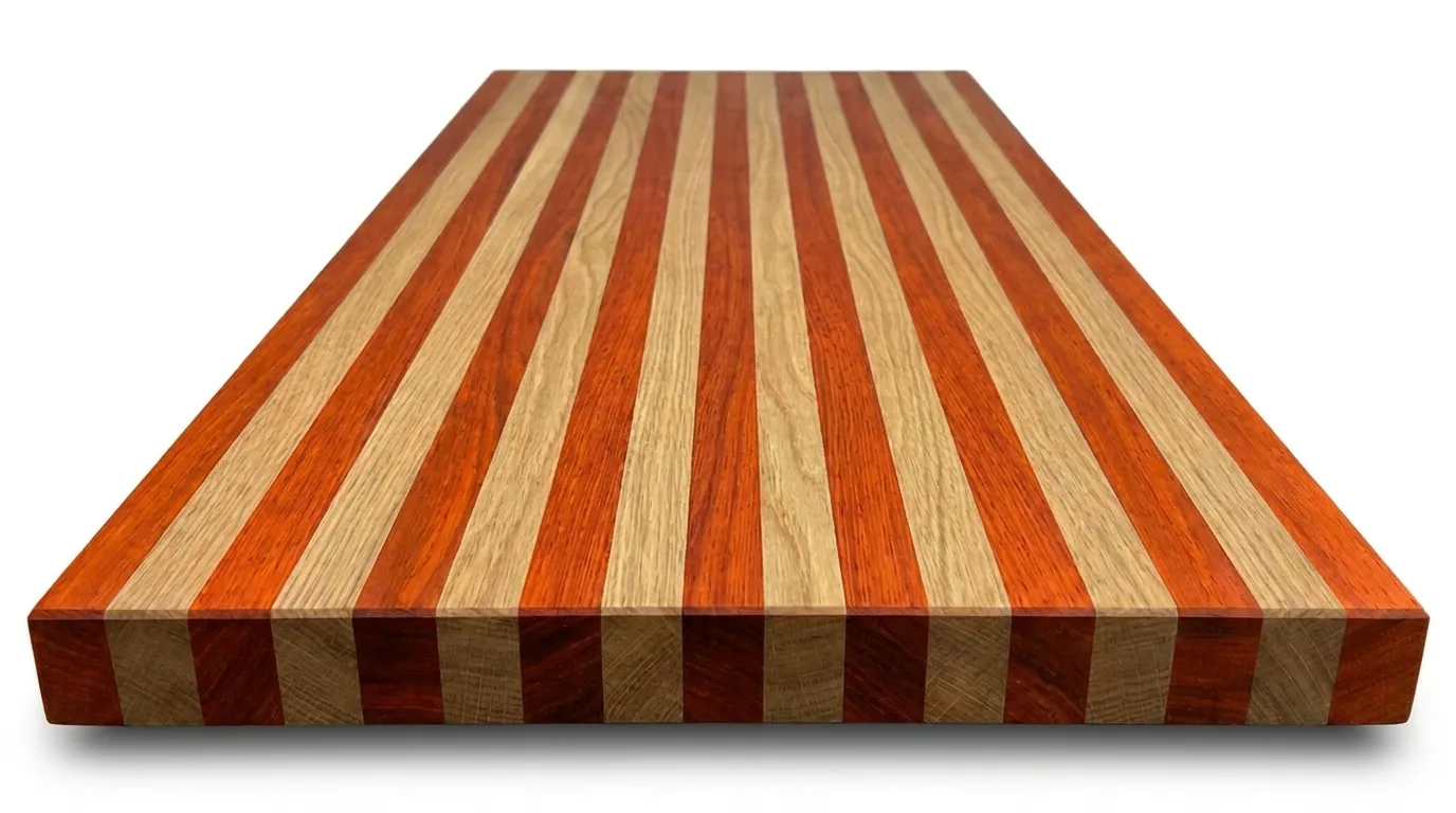 Padauk + White Oak Edge Grain Countertops