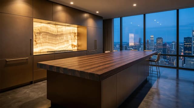 Wenge countertop in use