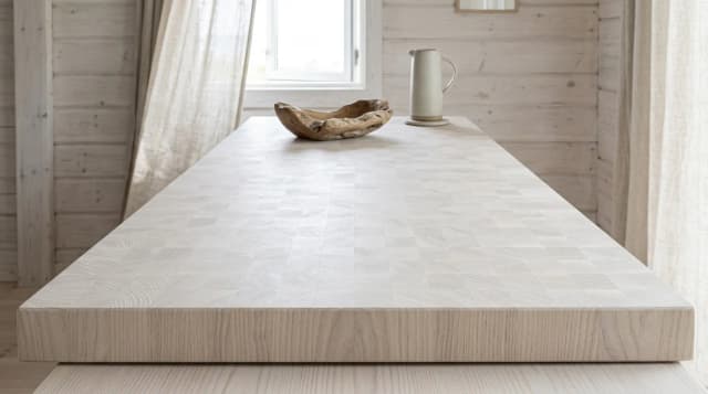 Arctic Oak countertop in use
