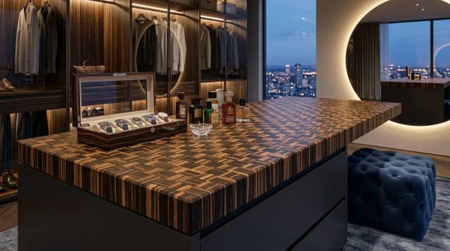Macassar Ebony countertop in use