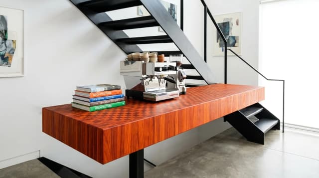 Padauk countertop in use