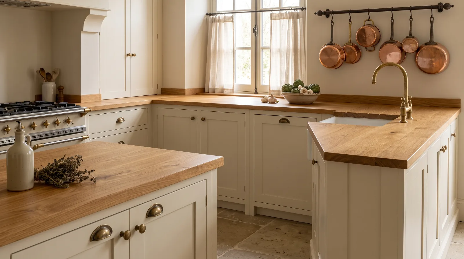 European Oak Face Grain Wood Countertops