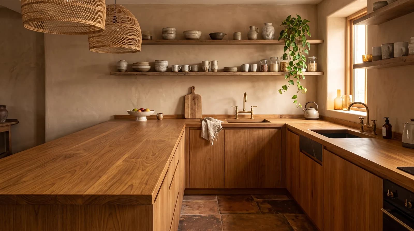 Iroko Face Grain Wood Countertops