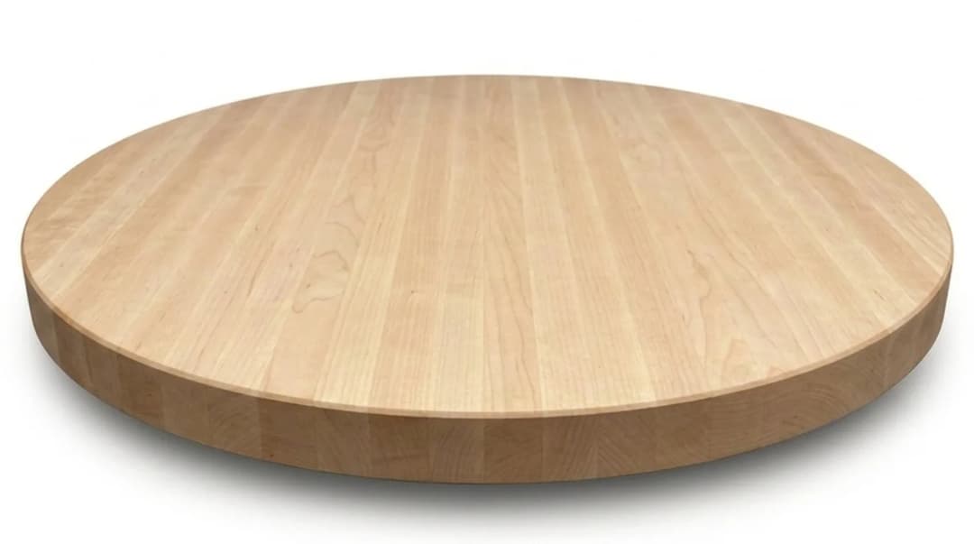 Maple round tabletop