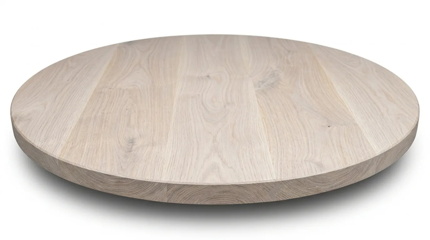 Arctic Oak Round Face Grain Wood Tabletops