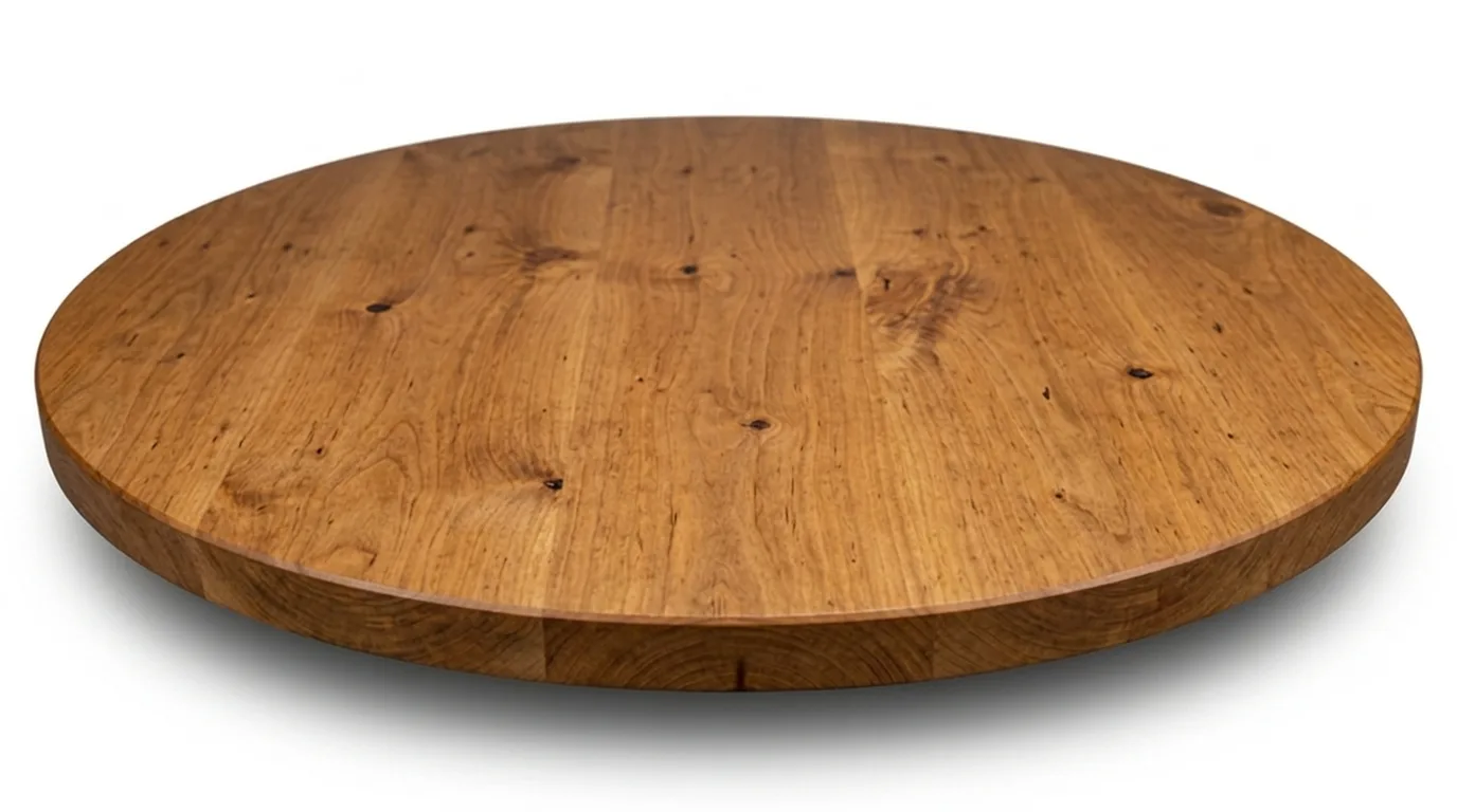Knotty Alder Round Face Grain Wood Tabletops
