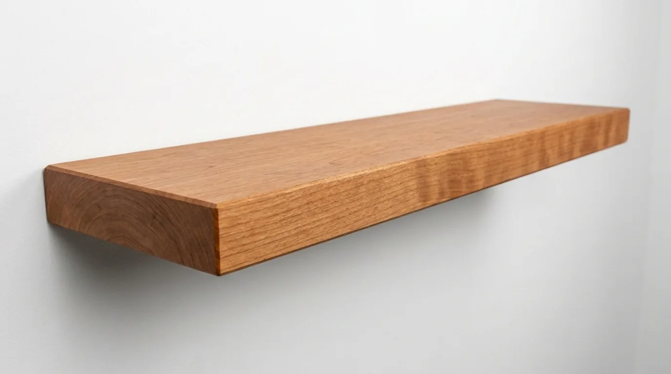 Cherry Wood Floating Shelves