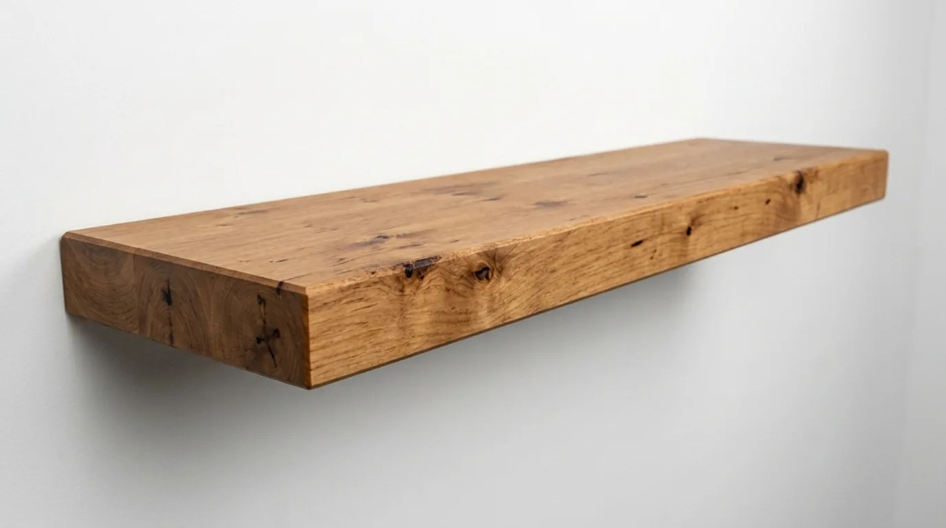 Knotty Alder Wood Floating Shelves
