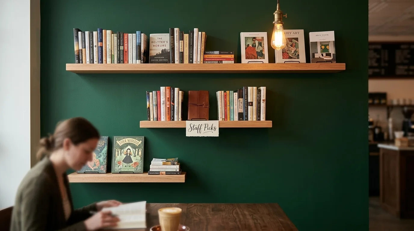 Red Oak Wood Floating Shelves