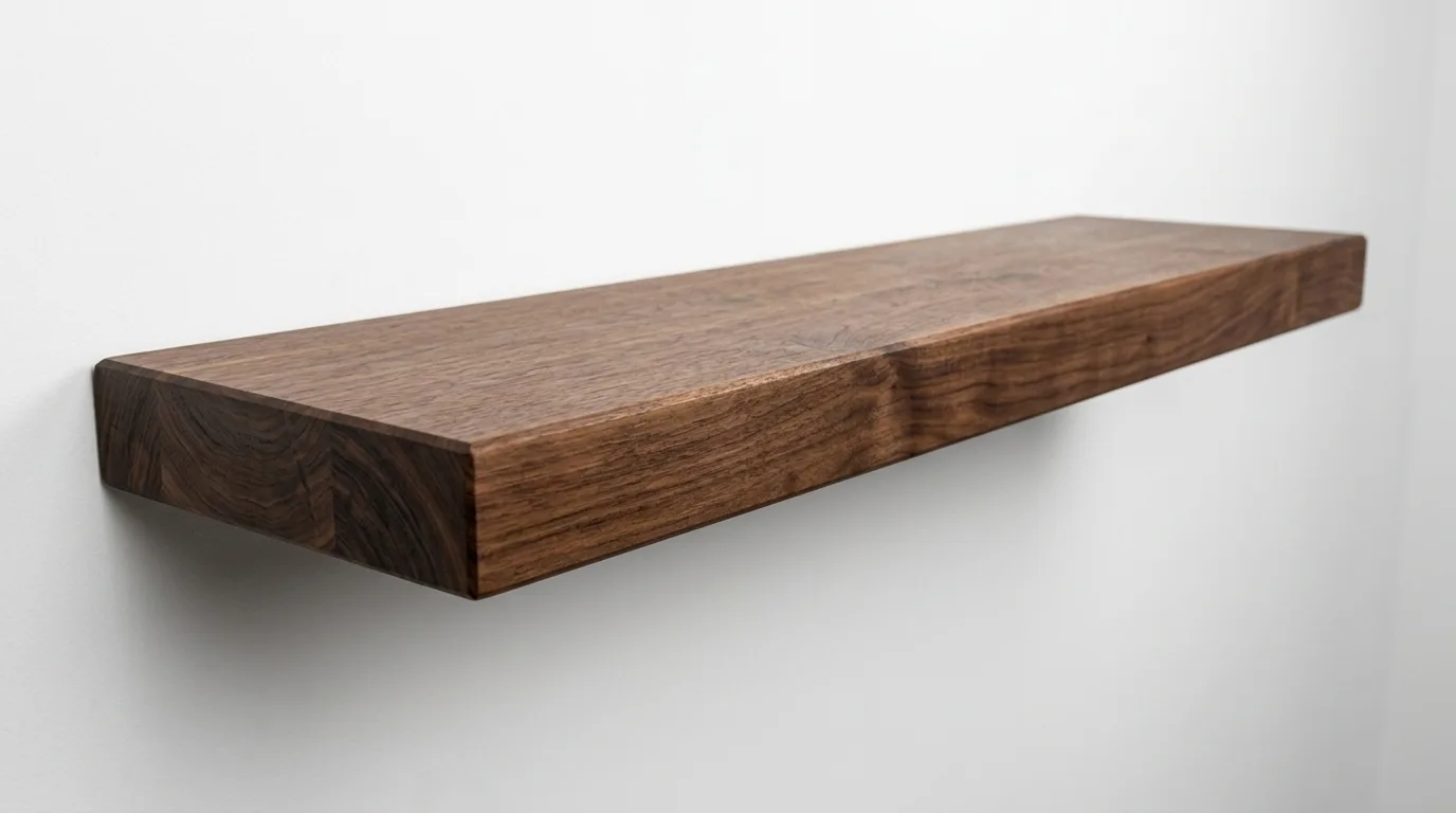 Walnut Wood Floating Shelves