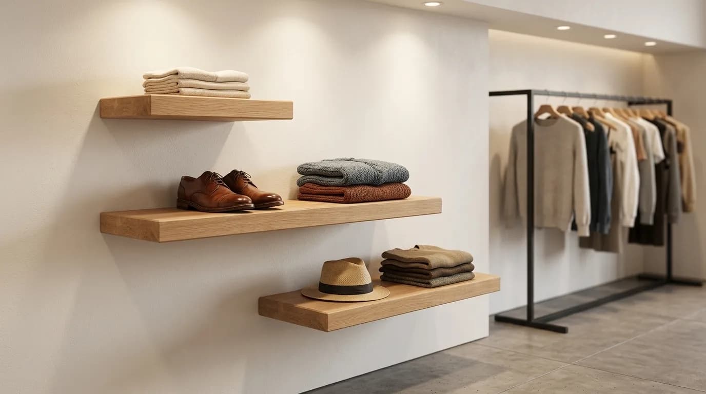 White Oak Wood Floating Shelves