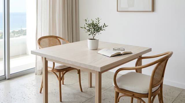 Arctic Oak tabletop in use