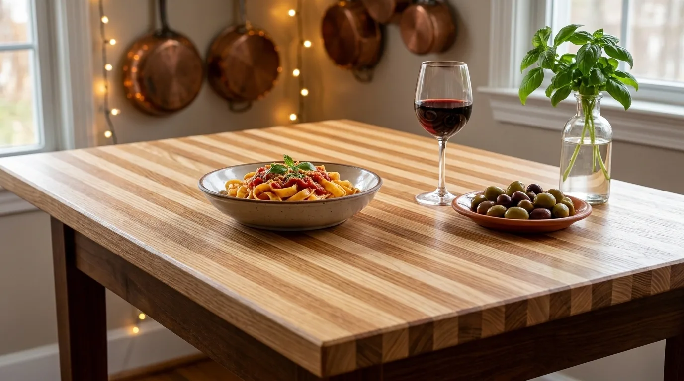 Ash + Red Oak Edge Grain Table Tops