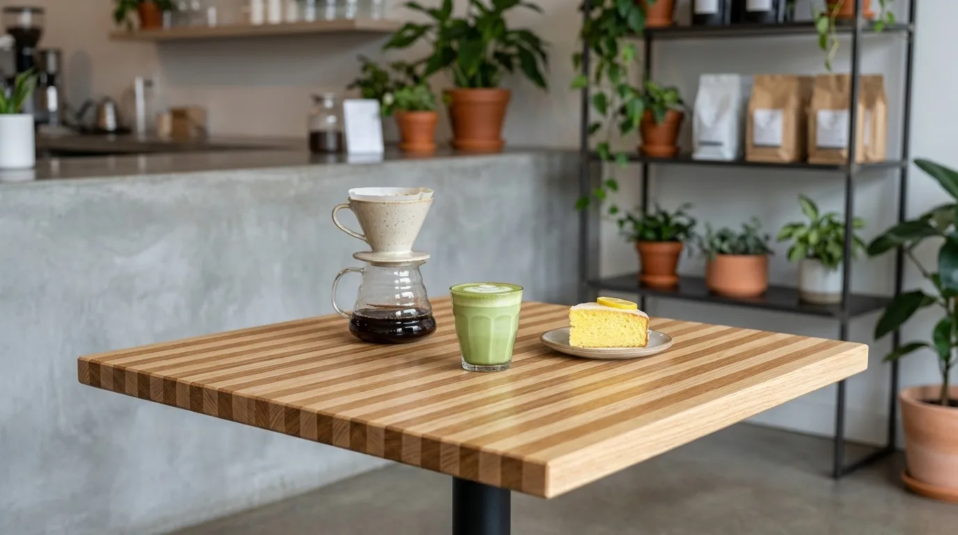 Ash + White Oak Edge Grain Table Tops