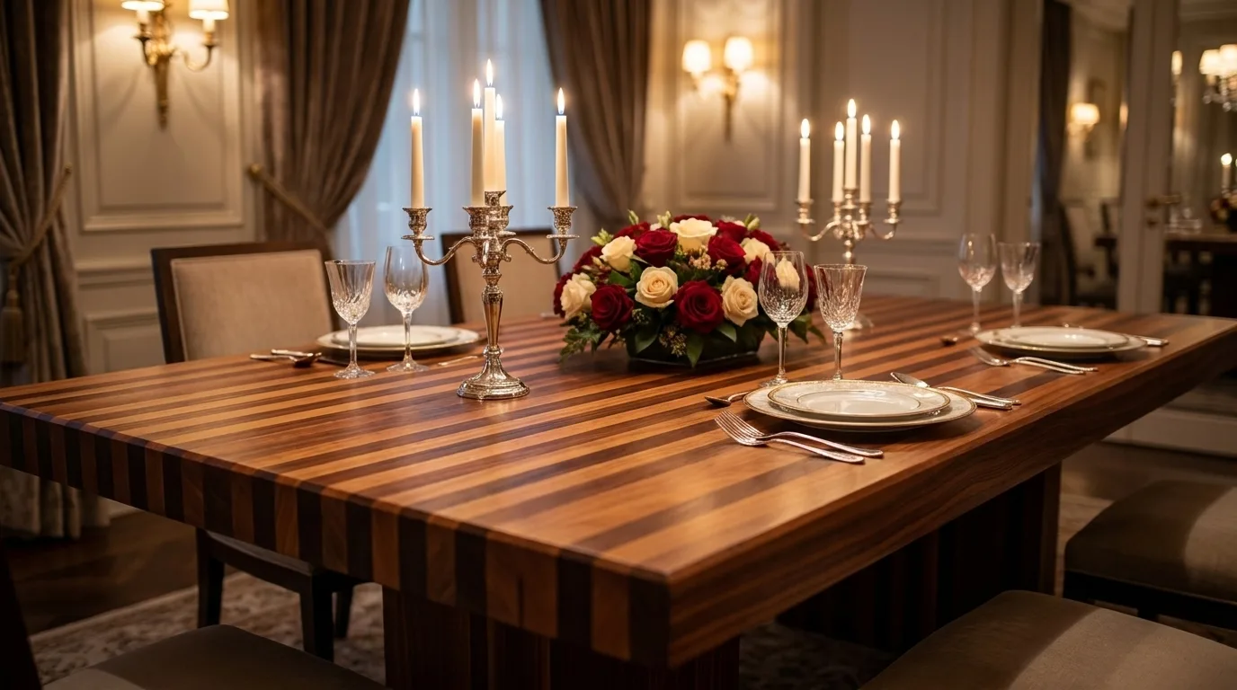 Cherry + Mahogany Edge Grain Table Tops