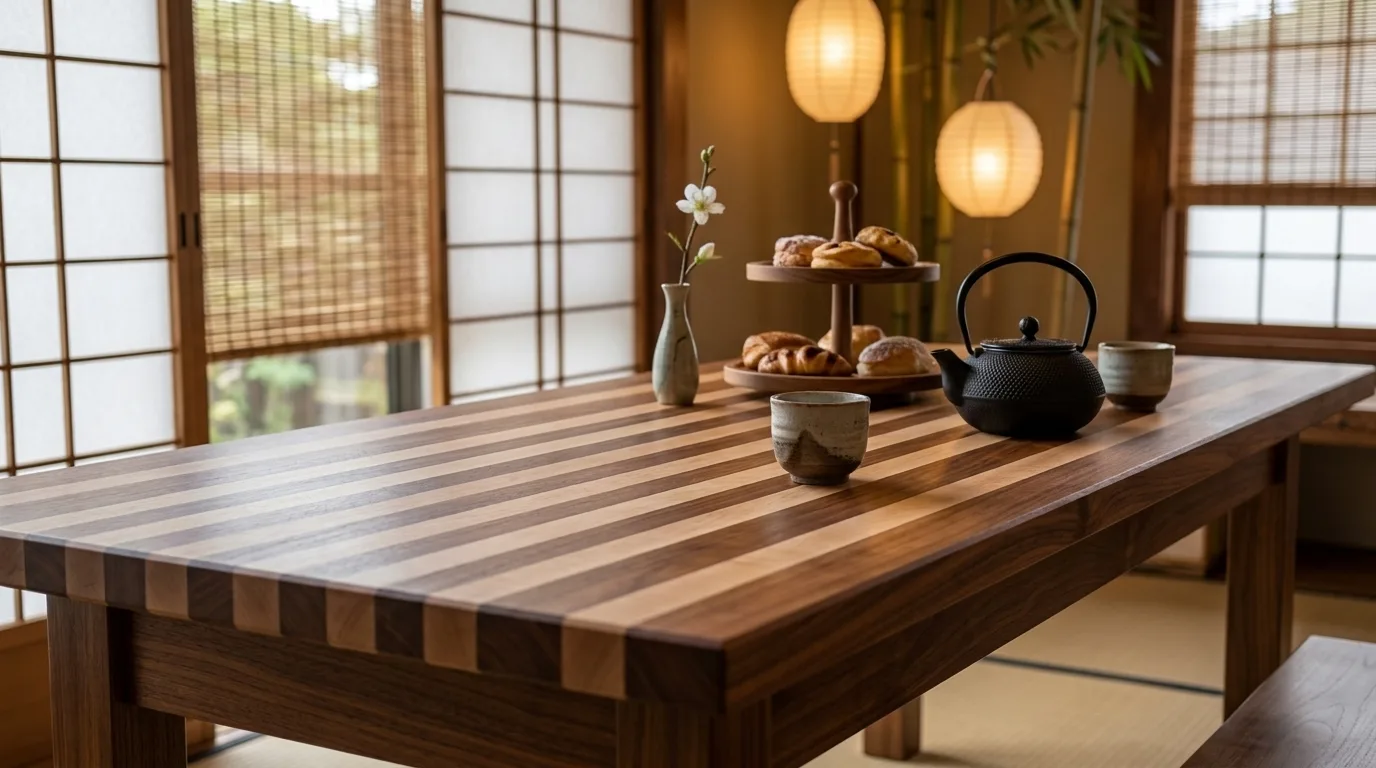 Cherry + Maple Edge Grain Table Tops