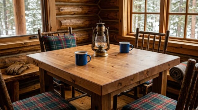 Knotty Alder tabletop in use