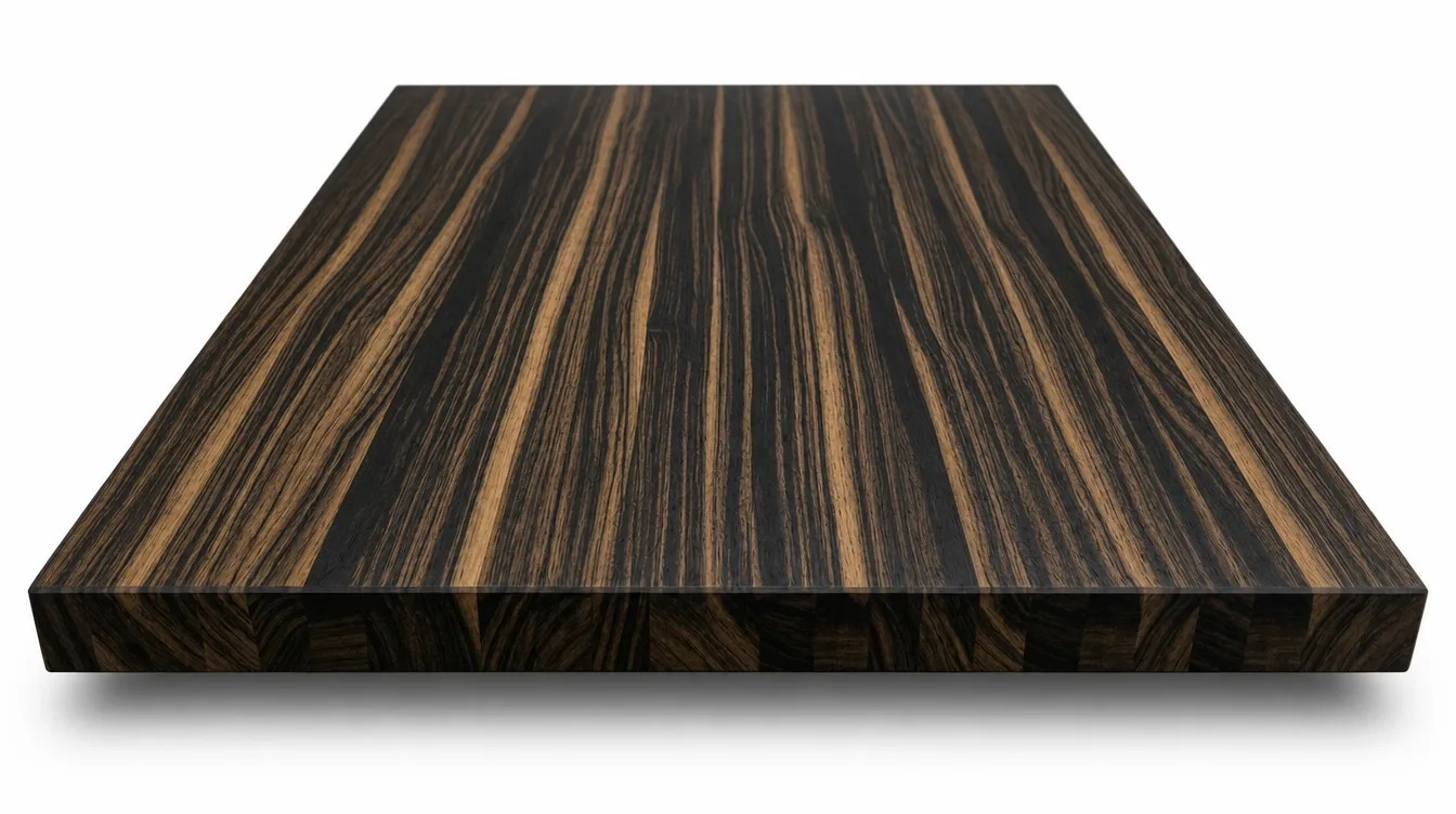 Macassar Ebony + White Oak Edge Grain Table Tops