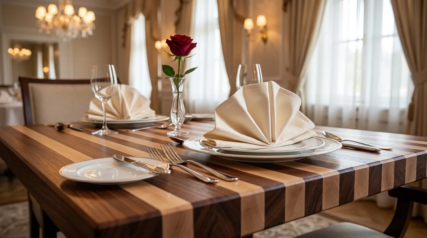 Mahogany + Maple Edge Grain Table Tops