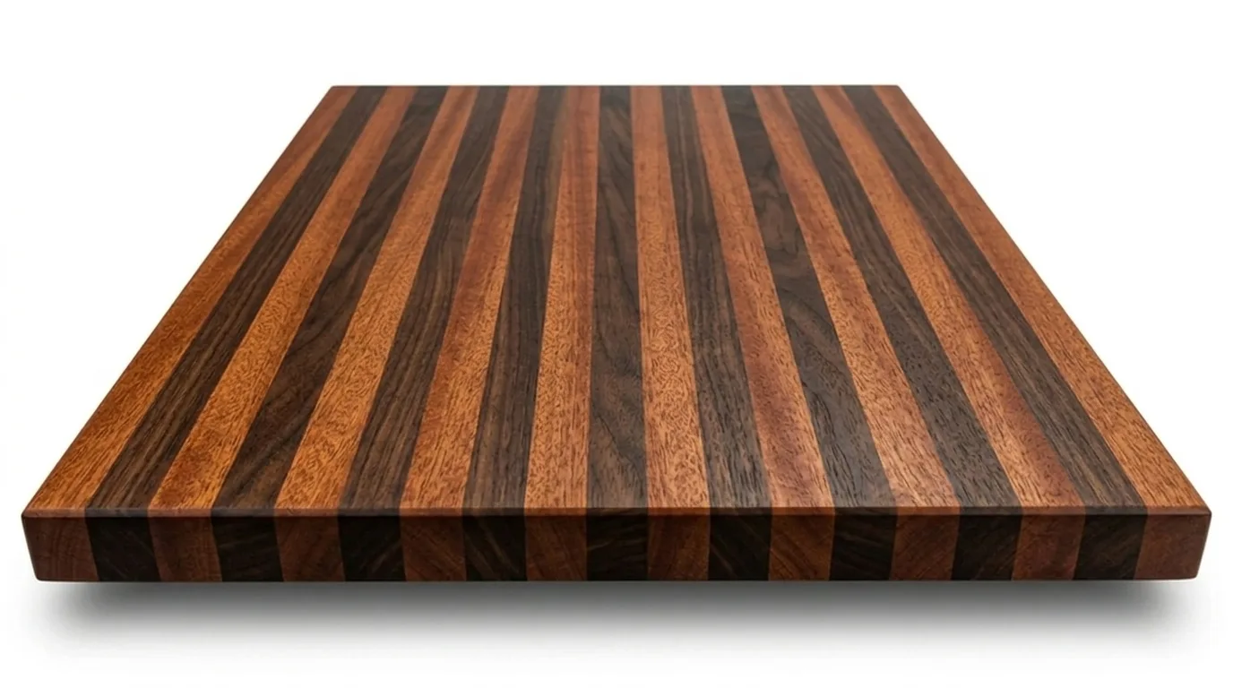 Mahogany + Walnut Edge Grain Table Tops