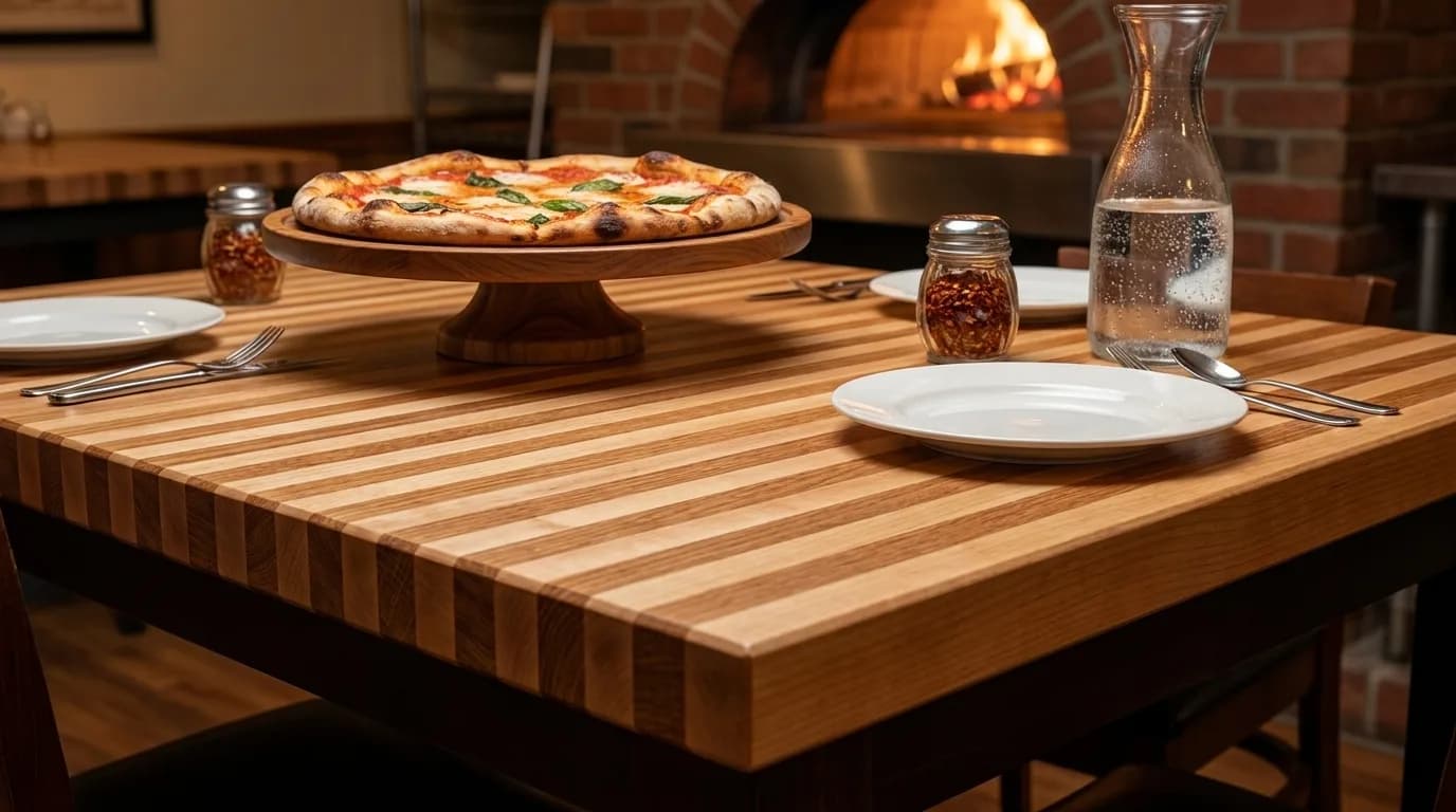 Maple + Red Oak Edge Grain Table Tops