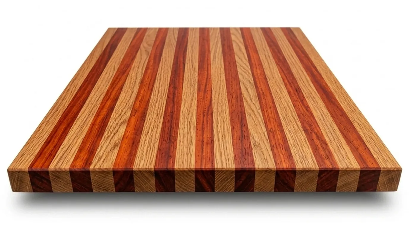 Padauk + Red Oak Edge Grain Table Tops