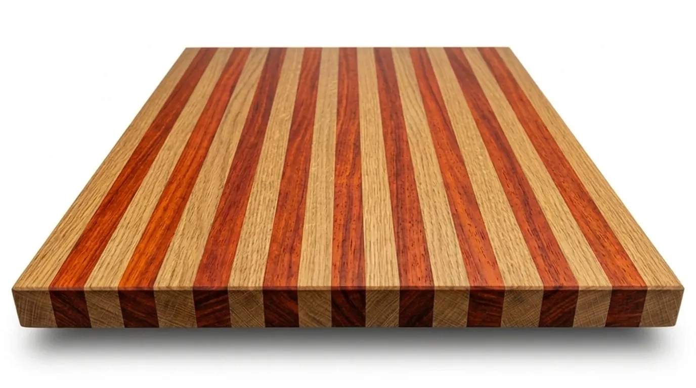 Padauk + White Oak Edge Grain Table Tops
