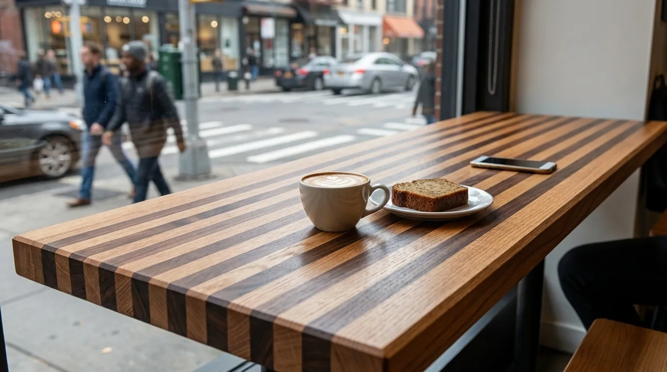 Red Oak + Walnut Edge Grain Table Tops