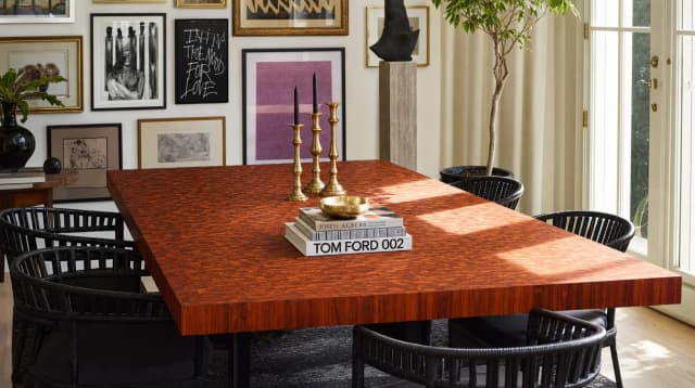 Padauk tabletop in use