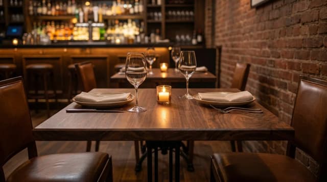 Walnut table tops in service