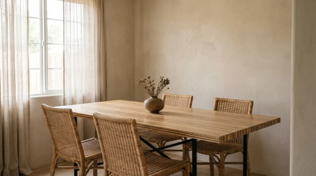 Zebrawood tabletop in use